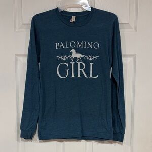 Teal Long Sleeve 'Palomino Girl' Shirt